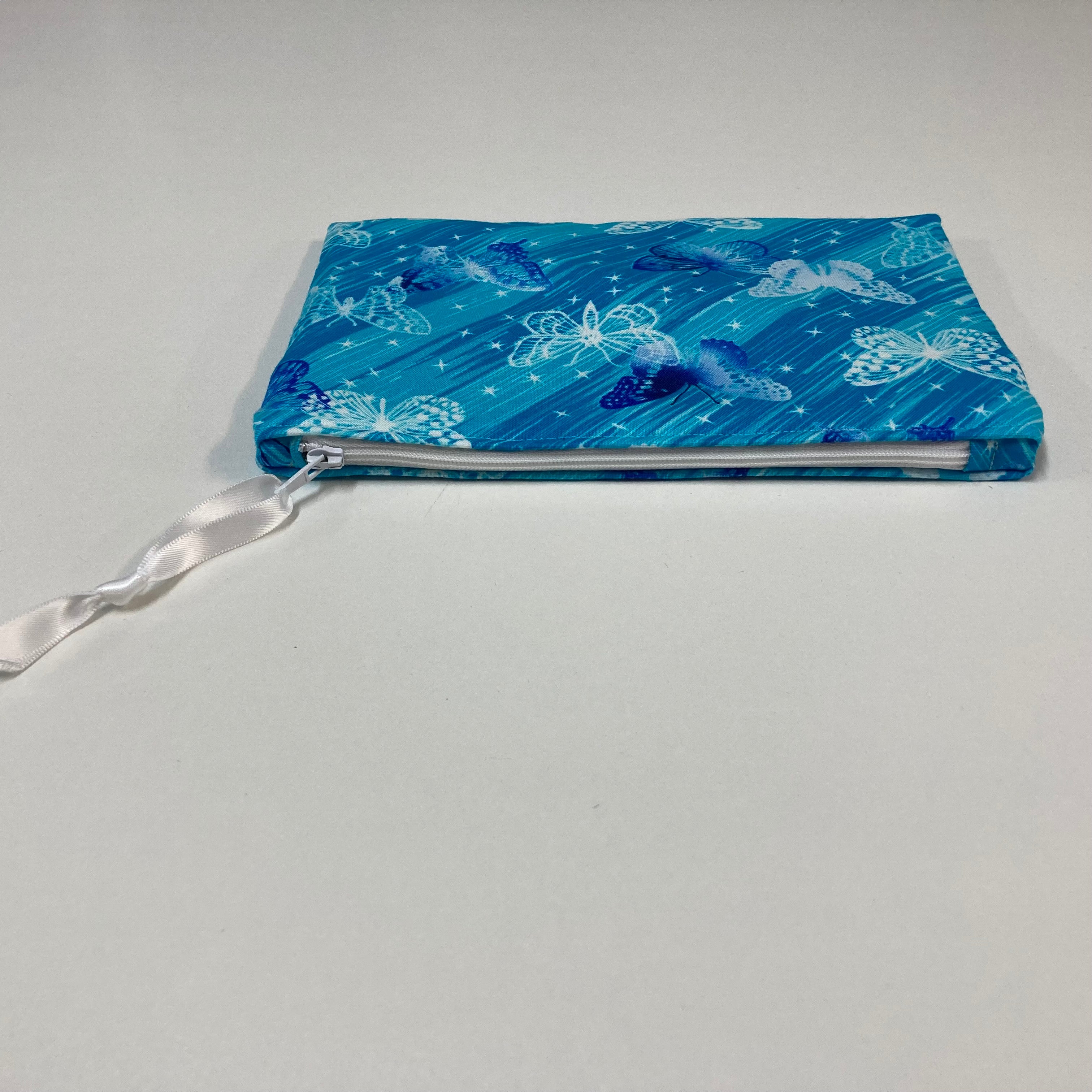Zip Clutch - Blue Butterflies