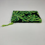 Zip Clutch - Leaves on Black