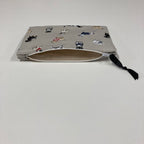 Zip Clutch - Dogs on Taupe