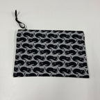 Zip Clutch - Black Cats on Dark Grey