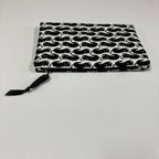 Zip Clutch - Black Cats on White