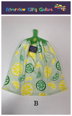 Crochet Top Hand Towel / Tea Towel (Double Thickness) - Lemons and Limes