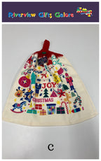 Crochet Top Hand Towel / Tea Towel (Double Thickness) - Christmas Joy