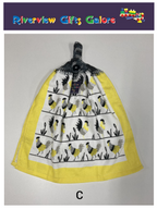 Crochet Top Hand Towel / Tea Towel (Double Thickness) - Roosters