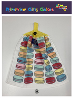 Crochet Top Hand Towel / Tea Towel (Double Thickness) - Macaroons