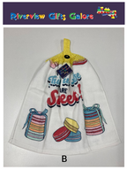 Crochet Top Hand Towel / Tea Towel (Double Thickness) - The Best Things in Life are Sweet