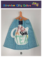 Crochet Top Hand Towel / Tea Towel (Double Thickness) - Keep Calm and Drink Tea