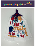 Crochet Top Hand Towel / Tea Towel (Double Thickness) - My Kitchen My Rules