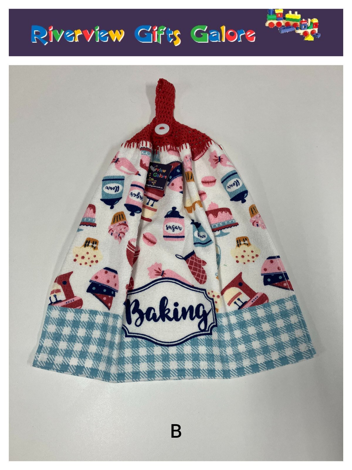 Crochet Top Hand Towel / Tea Towel (Double Thickness) - Baking