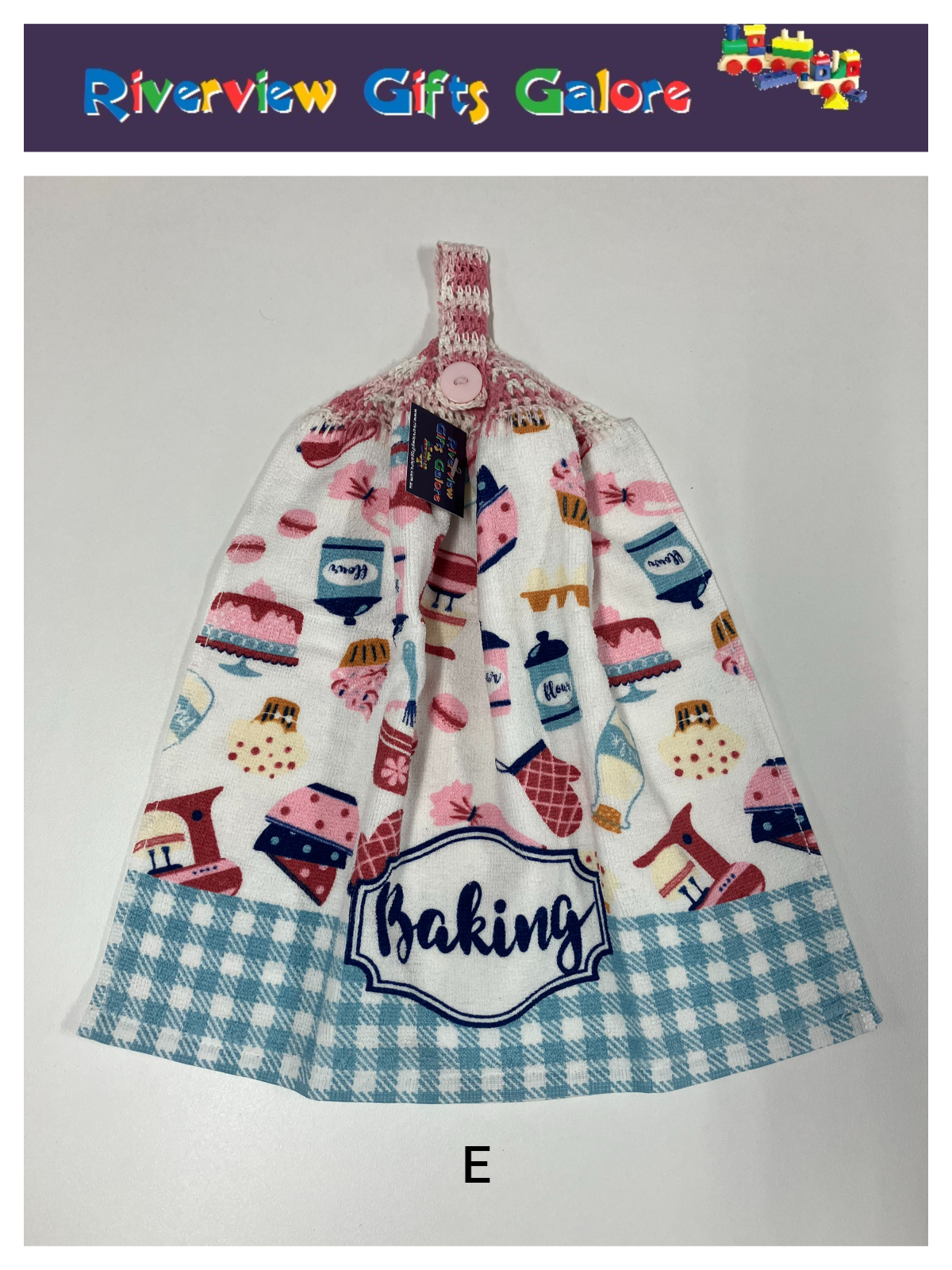 Crochet Top Hand Towel / Tea Towel (Double Thickness) - Baking