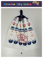 Crochet Top Hand Towel / Tea Towel (Double Thickness) - Let's Cook