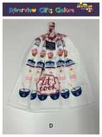 Crochet Top Hand Towel / Tea Towel (Double Thickness) - Let's Cook