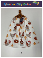 Crochet Top Hand Towel / Tea Towel (Double Thickness) - Roosters