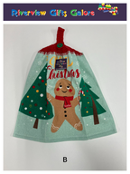 Crochet Top Hand Towel / Tea Towel (Double Thickness) - Merry Christmas