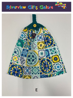 Crochet Top Hand Towel / Tea Towel (Double Thickness) - Mosaics