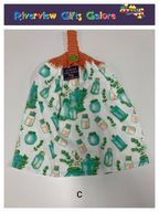 Crochet Top Hand Towel / Tea Towel (Double Thickness) - Glass Jars