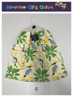 Crochet Top Hand Towel / Tea Towel (Double Thickness) - Yellow Crested Cockatoo