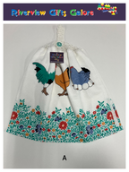 Crochet Top Hand Towel / Tea Towel (Double Thickness) - Chooks