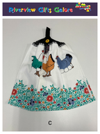 Crochet Top Hand Towel / Tea Towel (Double Thickness) - Chooks