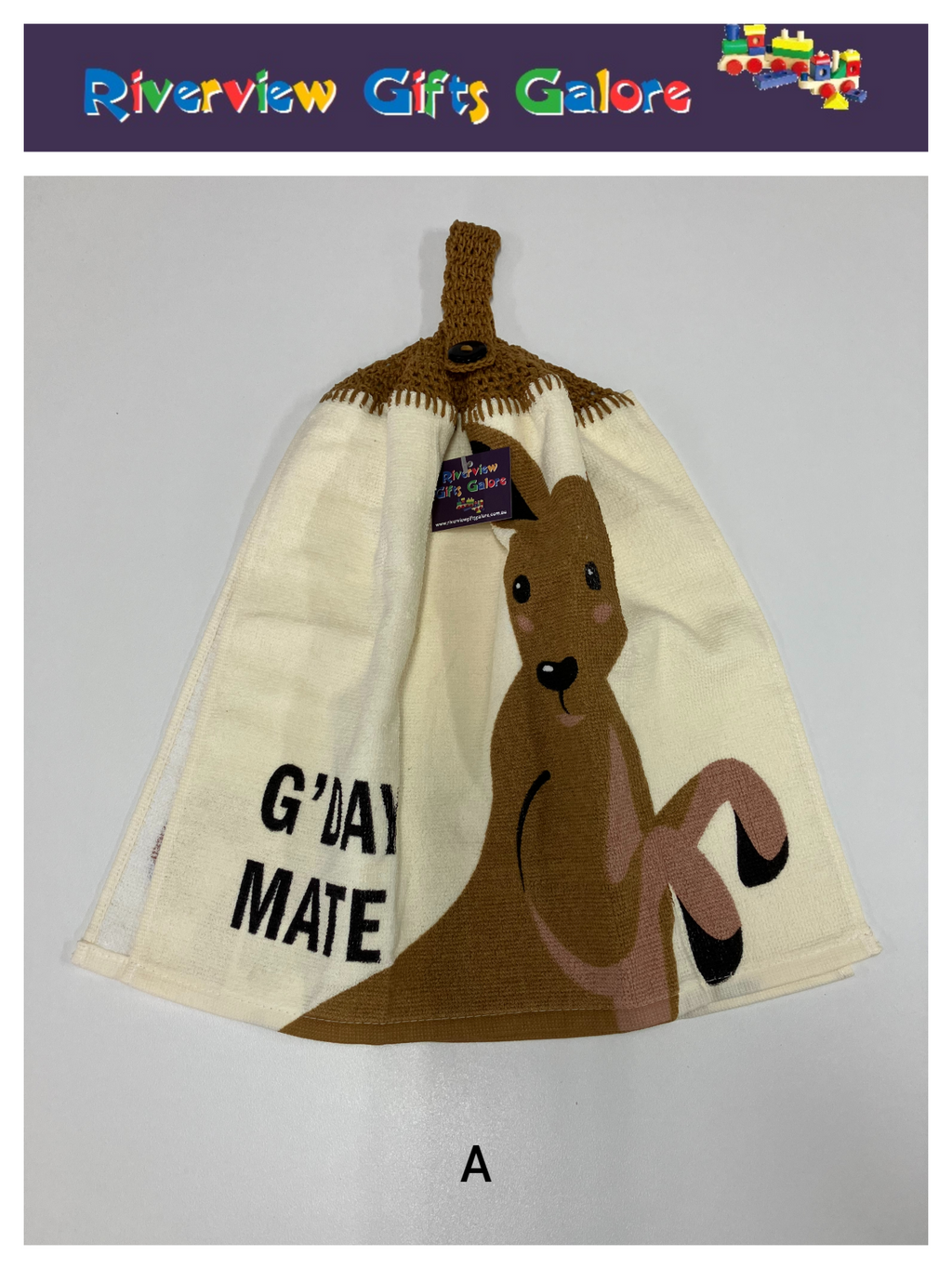 Crochet Top Hand Towel / Tea Towel (Double Thickness) - G'Day Mate