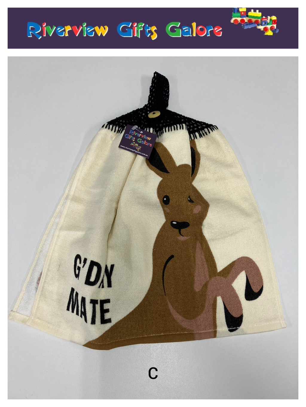 Crochet Top Hand Towel / Tea Towel (Double Thickness) - G'Day Mate