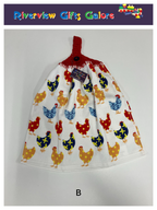 Crochet Top Hand Towel / Tea Towel (Double Thickness) - Chooks
