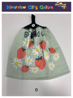 Crochet Top Hand Towel / Tea Towel (Double Thickness) - Berry Good Vibes