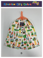 Crochet Top Hand Towel / Tea Towel (Double Thickness) - Gnomes in the Garden