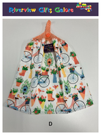 Crochet Top Hand Towel / Tea Towel (Double Thickness) - Bicycles in the Garden