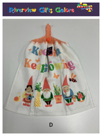 Crochet Top Hand Towel / Tea Towel (Double Thickness) - Keep Going Keep Growing