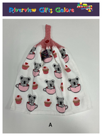 Crochet Top Hand Towel / Tea Towel (Double Thickness) - Cupcakes and Koalas
