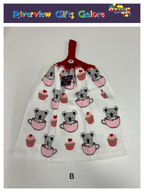 Crochet Top Hand Towel / Tea Towel (Double Thickness) - Cupcakes and Koalas