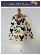 Crochet Top Hand Towel / Tea Towel (Double Thickness) - Know your Chickens
