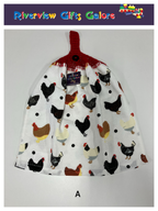 Crochet Top Hand Towel / Tea Towel (Double Thickness) - Chooks