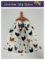 Crochet Top Hand Towel / Tea Towel (Double Thickness) - Chooks
