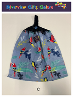 Crochet Top Hand Towel / Tea Towel (Double Thickness) - Parrots