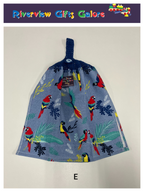 Crochet Top Hand Towel / Tea Towel (Double Thickness) - Parrots