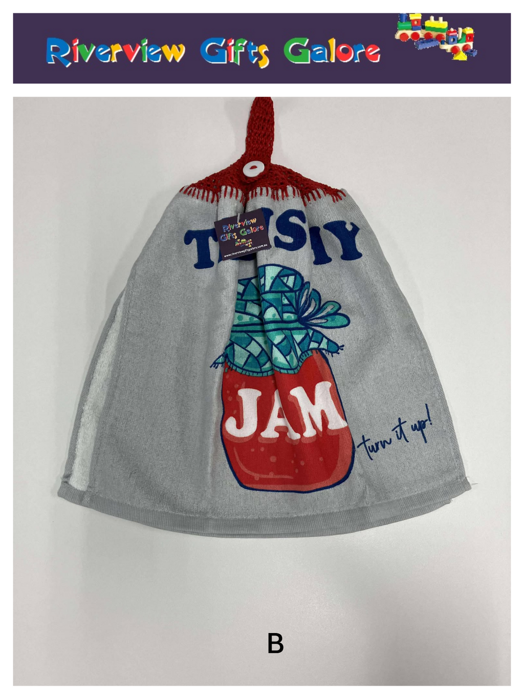 Crochet Top Hand Towel / Tea Towel (Double Thickness) - This is my jam - turn it up