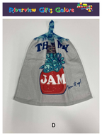 Crochet Top Hand Towel / Tea Towel (Double Thickness) - This is my jam - turn it up