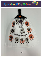 Crochet Top Hand Towel / Tea Towel (Double Thickness) - Your're UnBaa-lieveable