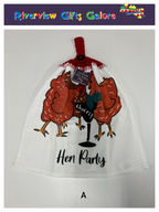 Crochet Top Hand Towel / Tea Towel (Double Thickness) - Hen Party