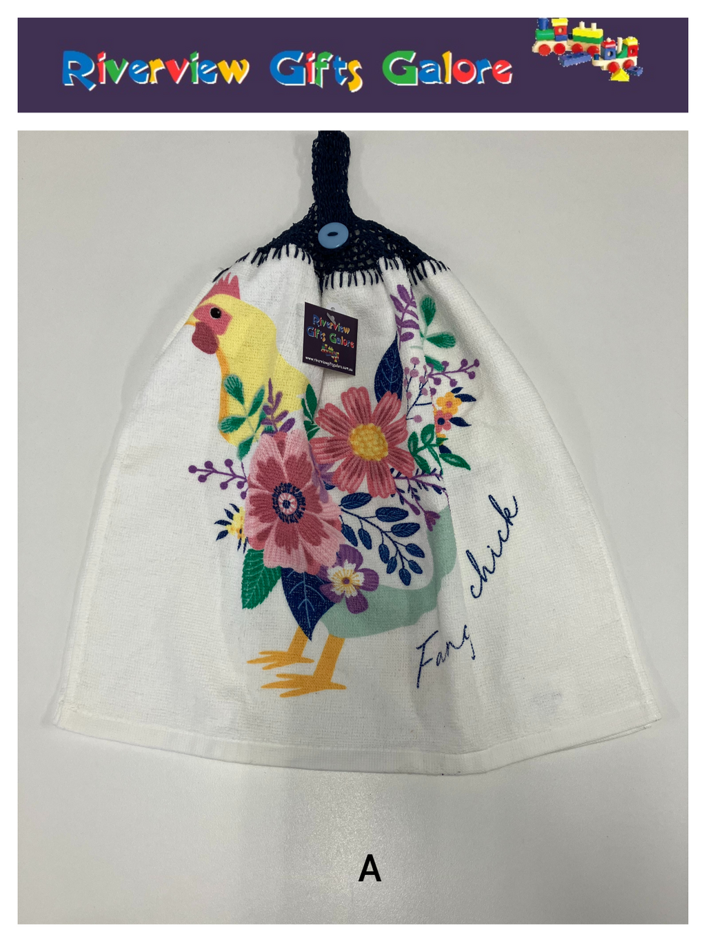 Crochet Top Hand Towel / Tea Towel (Double Thickness) - Fancy Chick