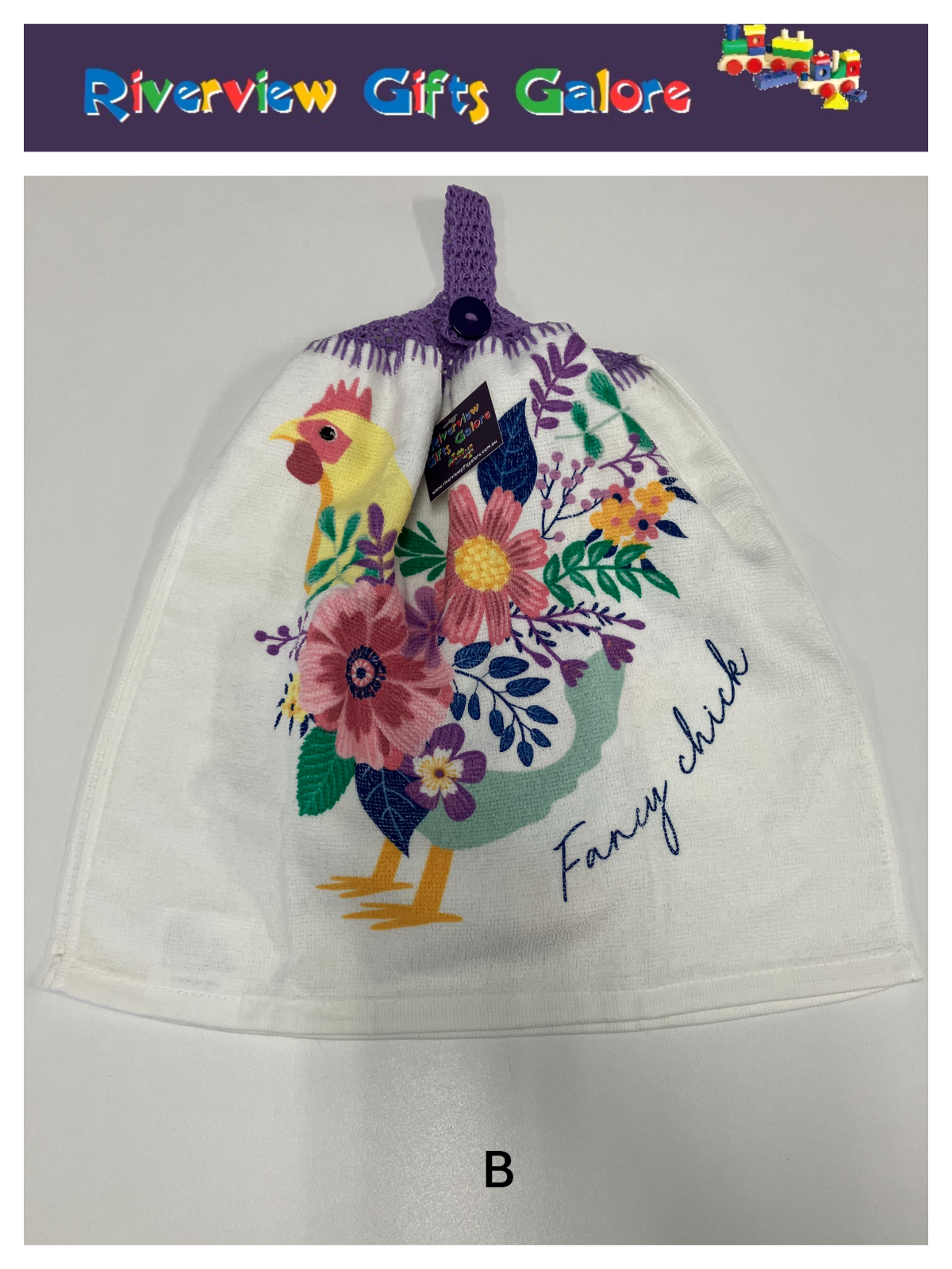 Crochet Top Hand Towel / Tea Towel (Double Thickness) - Fancy Chick