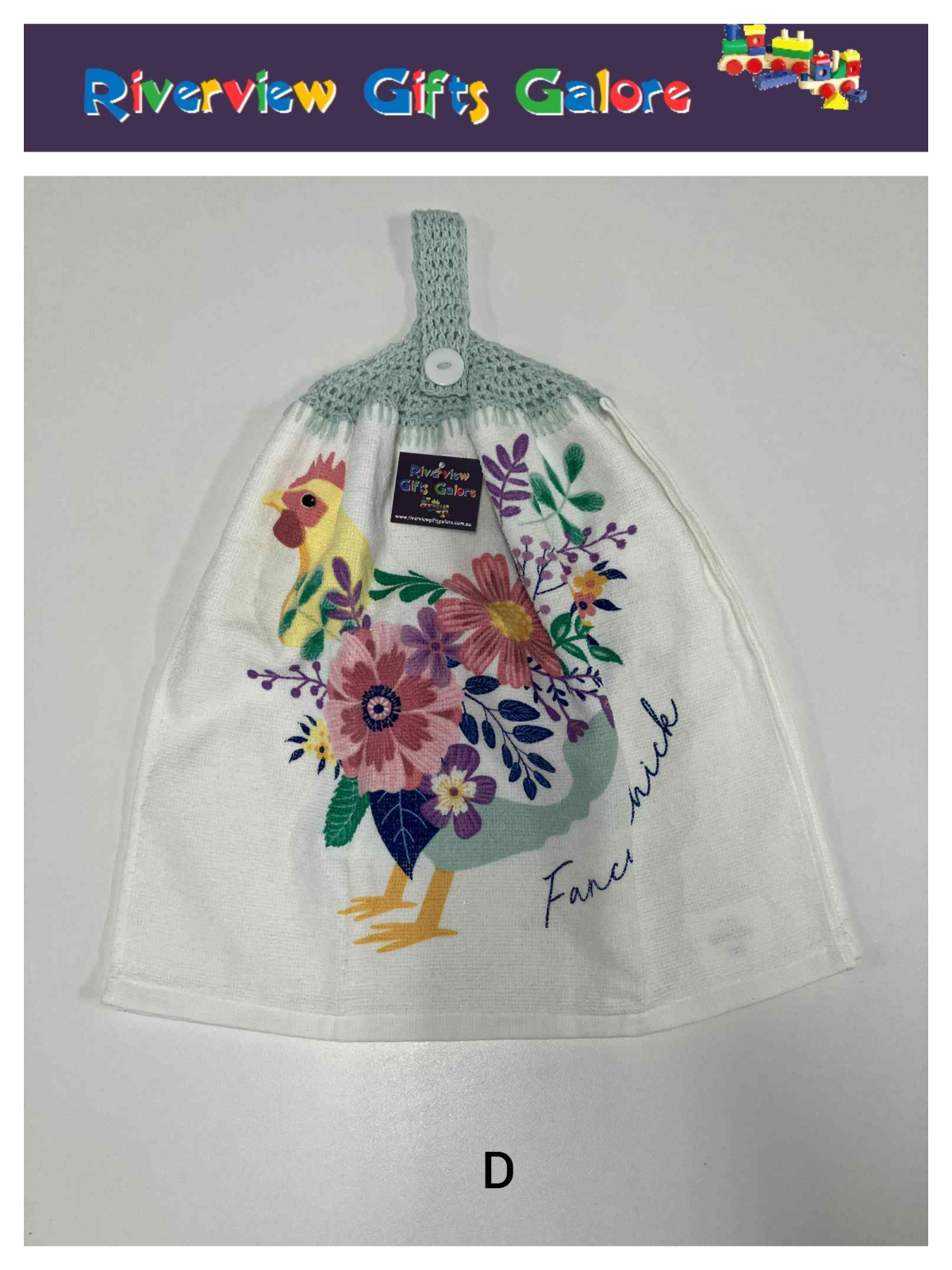 Crochet Top Hand Towel / Tea Towel (Double Thickness) - Fancy Chick