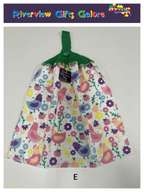 Crochet Top Hand Towel / Tea Towel (Double Thickness) - Chickens and Garden