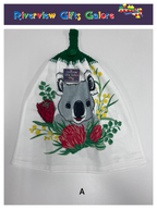 Crochet Top Hand Towel / Tea Towel (Double Thickness) - Koala