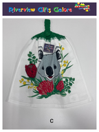 Crochet Top Hand Towel / Tea Towel (Double Thickness) - Koala