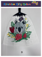Crochet Top Hand Towel / Tea Towel (Double Thickness) - Koala