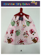 Crochet Top Hand Towel / Tea Towel (Double Thickness) - Christmas Treats