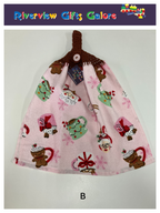 Crochet Top Hand Towel / Tea Towel (Double Thickness) - Christmas Treats